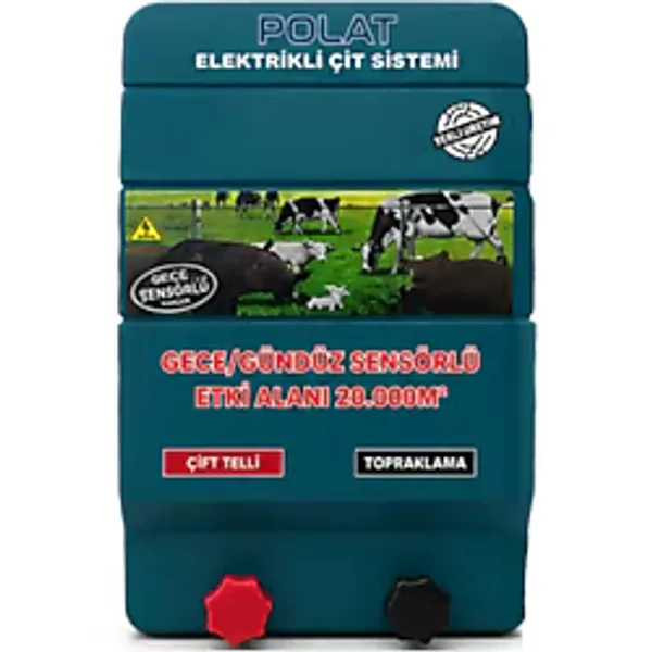 Polat Elektrikli Çit Cihazı Gece Gündüz Sensörlü Ayar Butonlu
