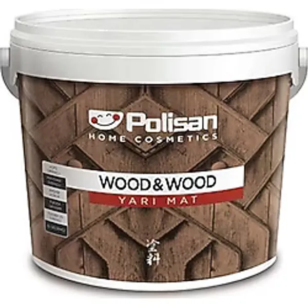 Polisan Politex Wood&wood Anti Aging Ahşap Verniği Yarı Mat Su Bazlı 0.75 lt- Bambu