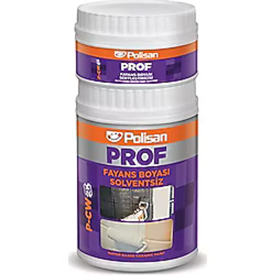 Polisan Prof Beyaz Solventsiz Seramik / Fayans Boyası (P-CW) 1 kg