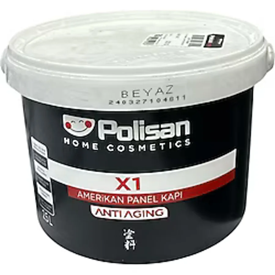 Polisan X1 Su Bazlı Kokusuz Amerikan Panel Kapı ve Ahşap Boyası Beyaz Renk 3,5 Lt