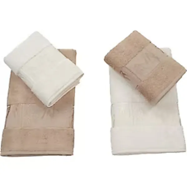 Polo Life 4 Parça Bamboo Hamam Seti, Banyo Havlu Takımı-Krem Sütlü Kahve