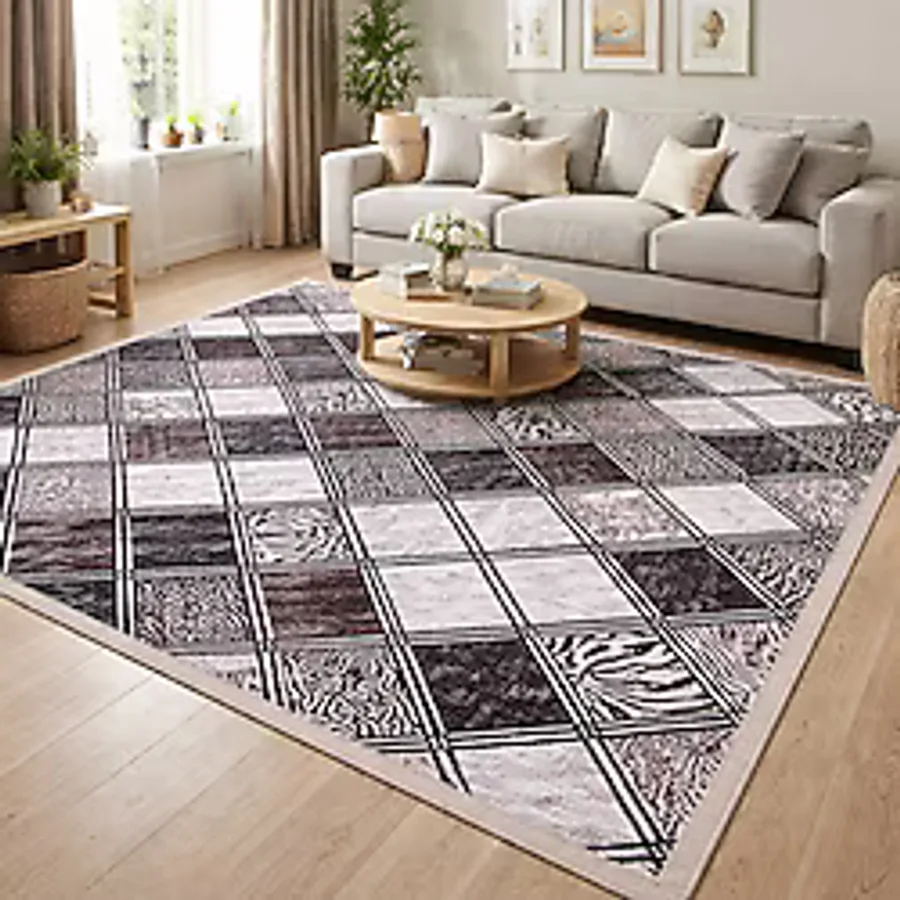 Polo Life Savan 4m2 Pamuklu Lastiksiz Halı Ört, Çok Amaçlı, Piknik Ört (170x245)-Kareli Bordo