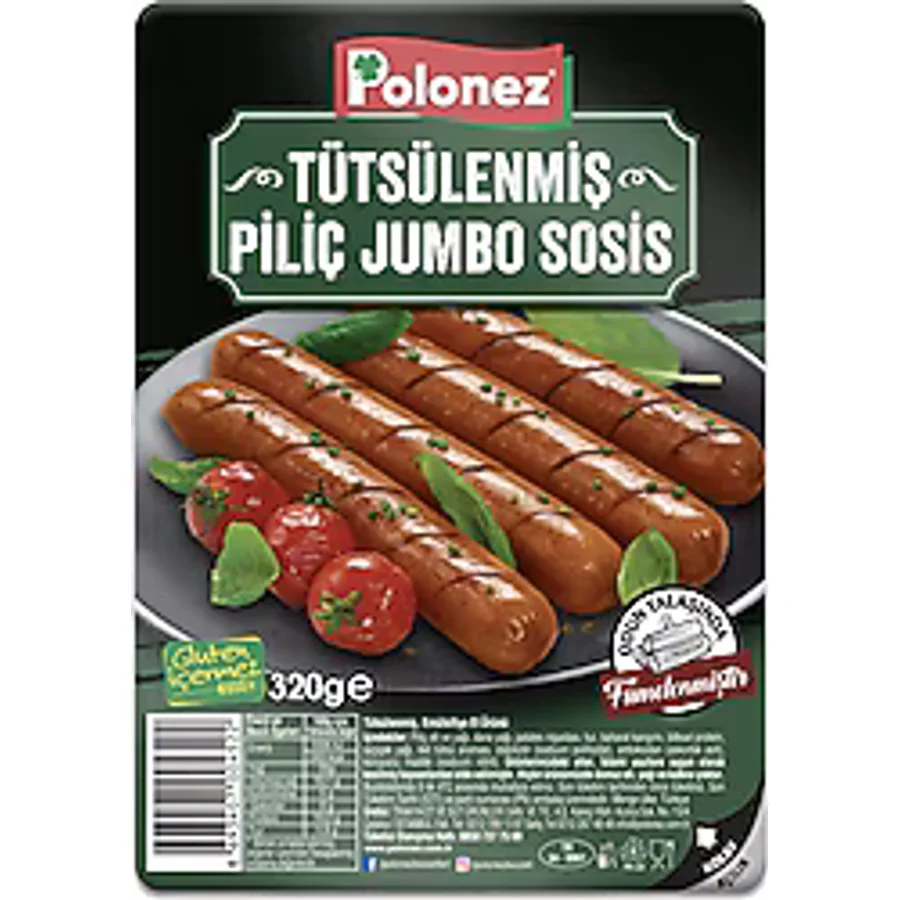 Polonez Tütsülenmiş Piliç Jumbo Sosis 320 gr