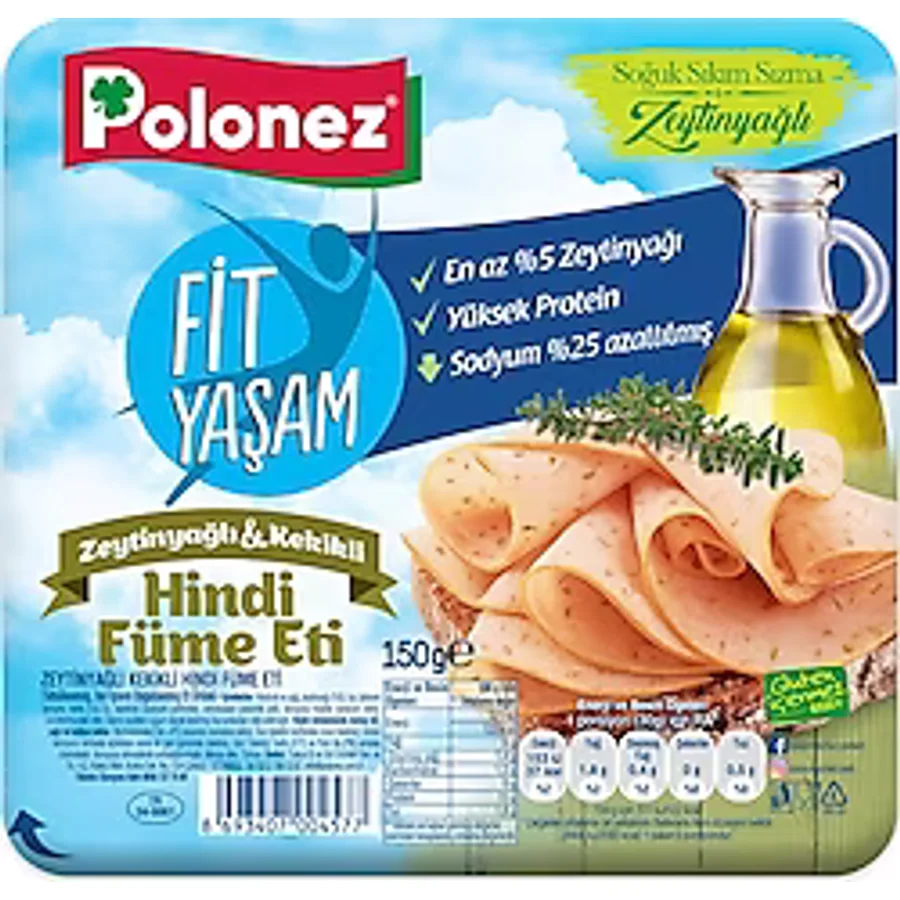 Polonez Zeytinyağlı & Kekikli Hindi Füme 150 gr