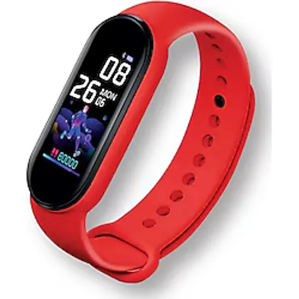 Polosmart PBS138 Akıllı Bileklik 5.1V Titreşimli Bluetooth Adım Sayar Kalp Atışı Uyku Takibi Kırmızı