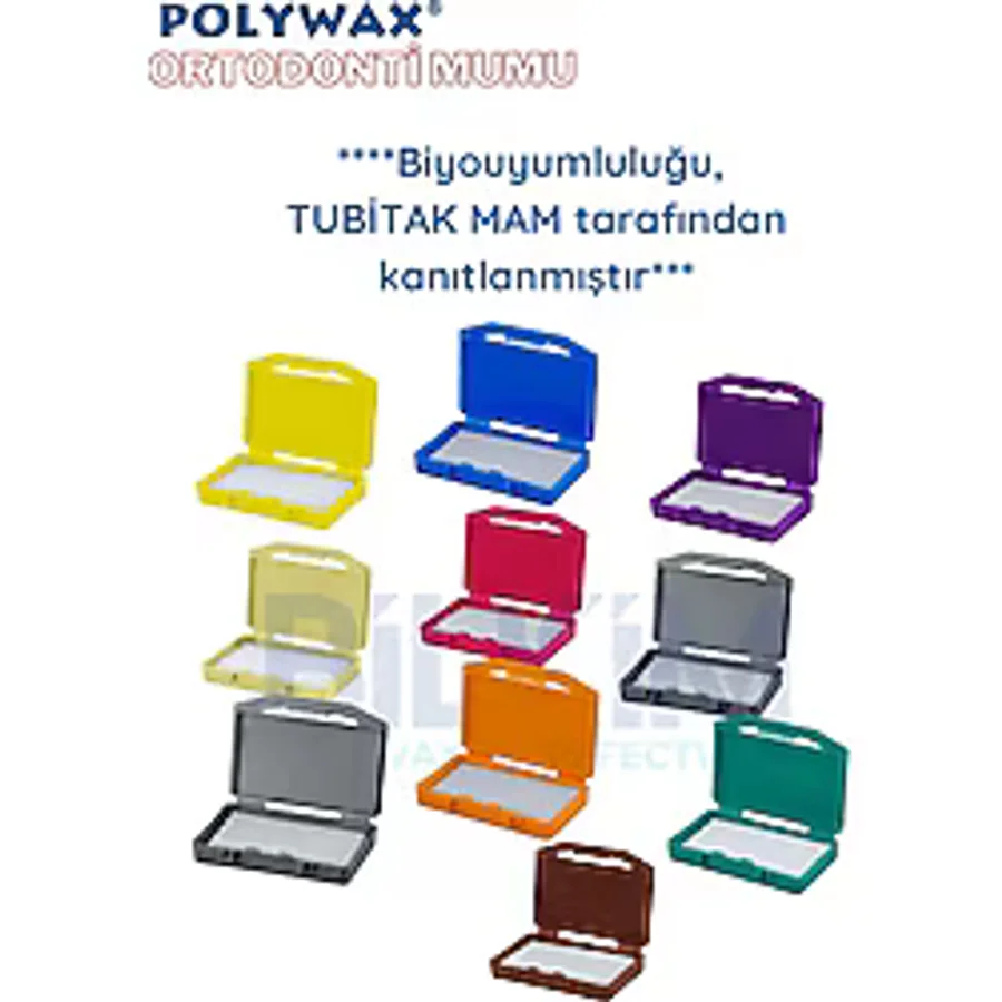 Polywax 10 Adet Karışık Aromalı Ortodonti Mumu- Diş Teli Mumu - Braket Mumu Wax- Ortodontik Wax - Karışık kokulu
