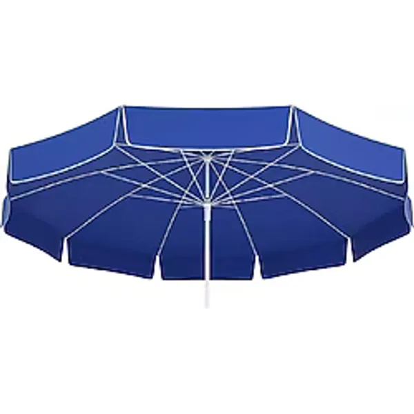 Pom Store Plaj Balkon Bahçe Piknik Şemsiyesi 200cm 10 Telli Çok Sağlam + Bidon Hediyeli - Lacivert