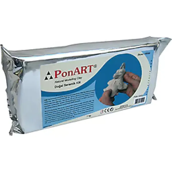 PonART 1000 gr Beyaz Seramik Hamuru