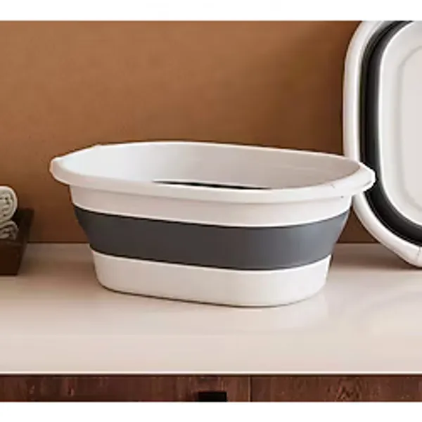 PONÇİK STORE 25 Lt Katlanabilir Çamaşır Sepeti Çamaşır Selesi,Silikon - Akordiyon Kirli Sepeti, Temizlik Kovası