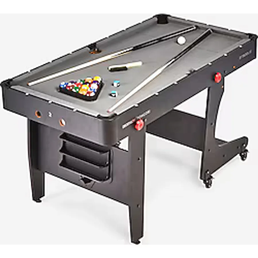 Pongori Katlanabilir Amerikan Bilardo Masası - Gri - Bt500 Us Decathlon