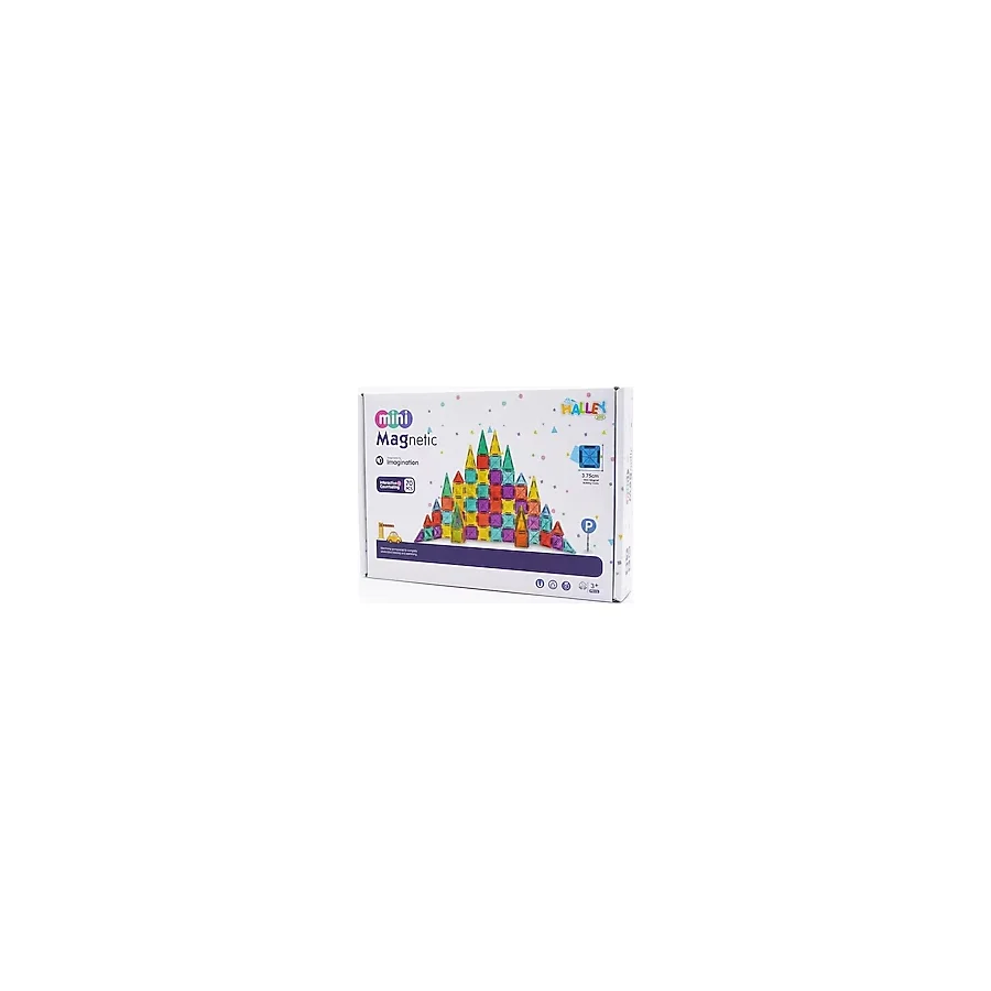 PopŞeker Magnet Mini Yapı Blok Seti 70 Parça - 3.75 cm Eğitici Manyetik Bloklar