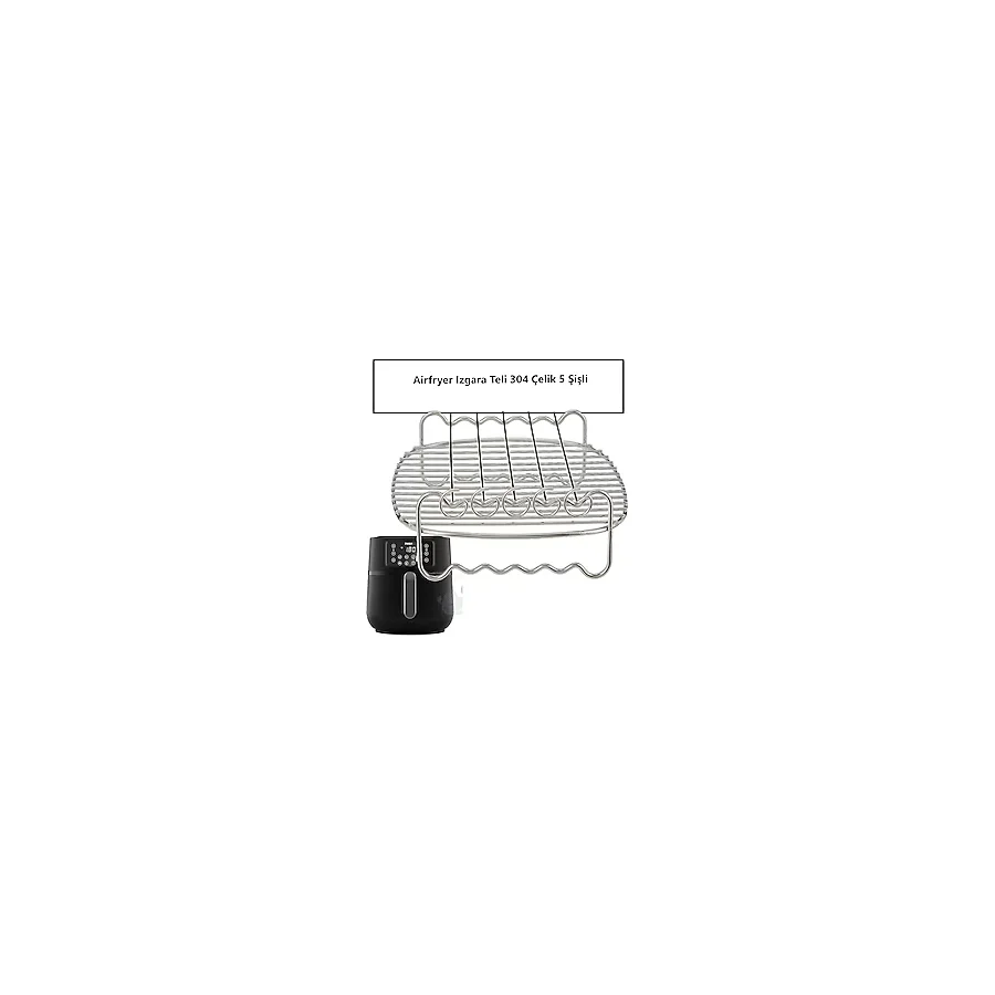 Popüler PHILIPS HD9285/96 Airfryer 5000 Serisi XXL Connected Fritöz Izgara Teli ve 5 adet Şiş Uyumlu