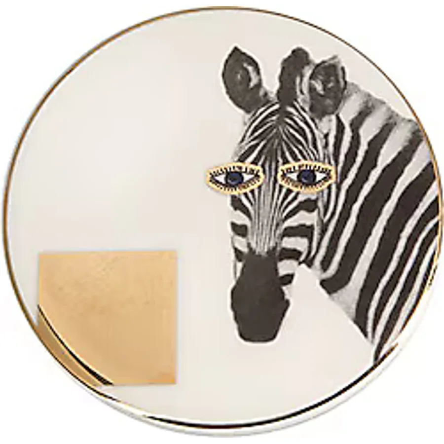 Porland 04ALM006624 Wild Life Zebra Bardak Altlığı 10 cm 4'lü