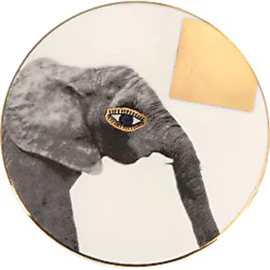 Porland 04ALM006626 Wild Life Elephant Bardak Altlığı 10 cm 2'li