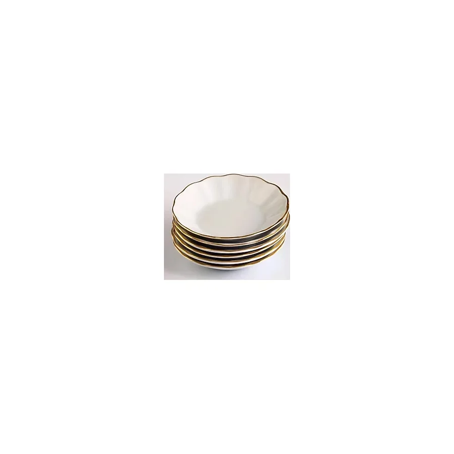 Porland 6'lı Porselen Çay Tabağı Gold Yaldızlı 11 Cm - 04POR002031