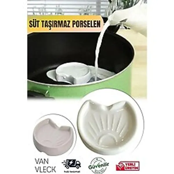 Porselen Süt Taşı - Süt Taşırmaz Milk Saver, Taşma Önleyici Kaynarken Uyarı Veren Mutfak Aparatı