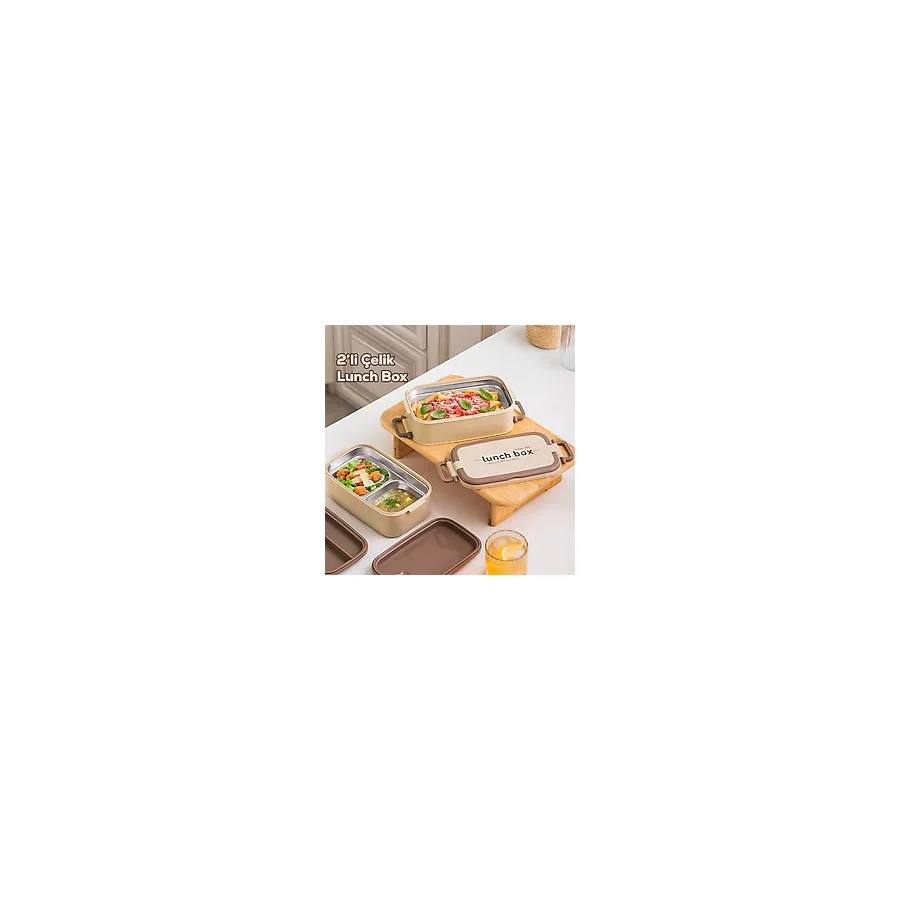 Porsima 1559 2 Katlı Vakumlu Yemek Termosu Lunch Box Sefer Tası