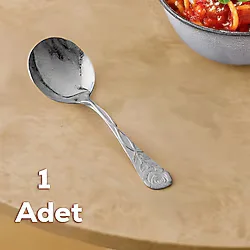 Porsima 5216 Metal Gümüş 2li Sos Kaşığı 13CM