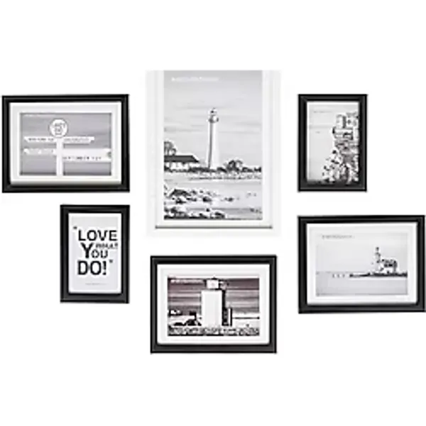 Porsima DHZ90055 Renkli Ahşap Modern Dekoratif 6 Parça Fotoğraf Çerçevesi Masa Duvar Fotoğraf Çerçevesi