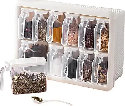 Porsima Simple Random 1168 Beyaz 12'li Baharat Takımı