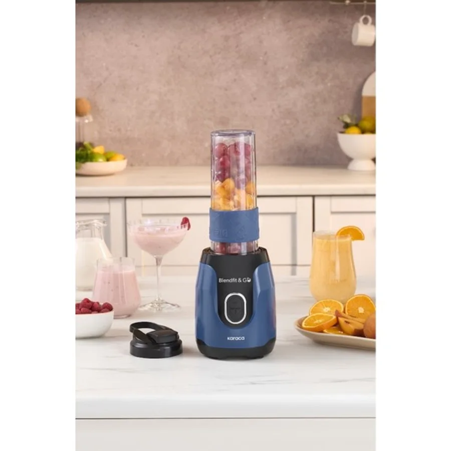 Portatif Kişisel Smoothie Blender, Marine Blue Renkli, Hızlı ve Pratik Kullanım