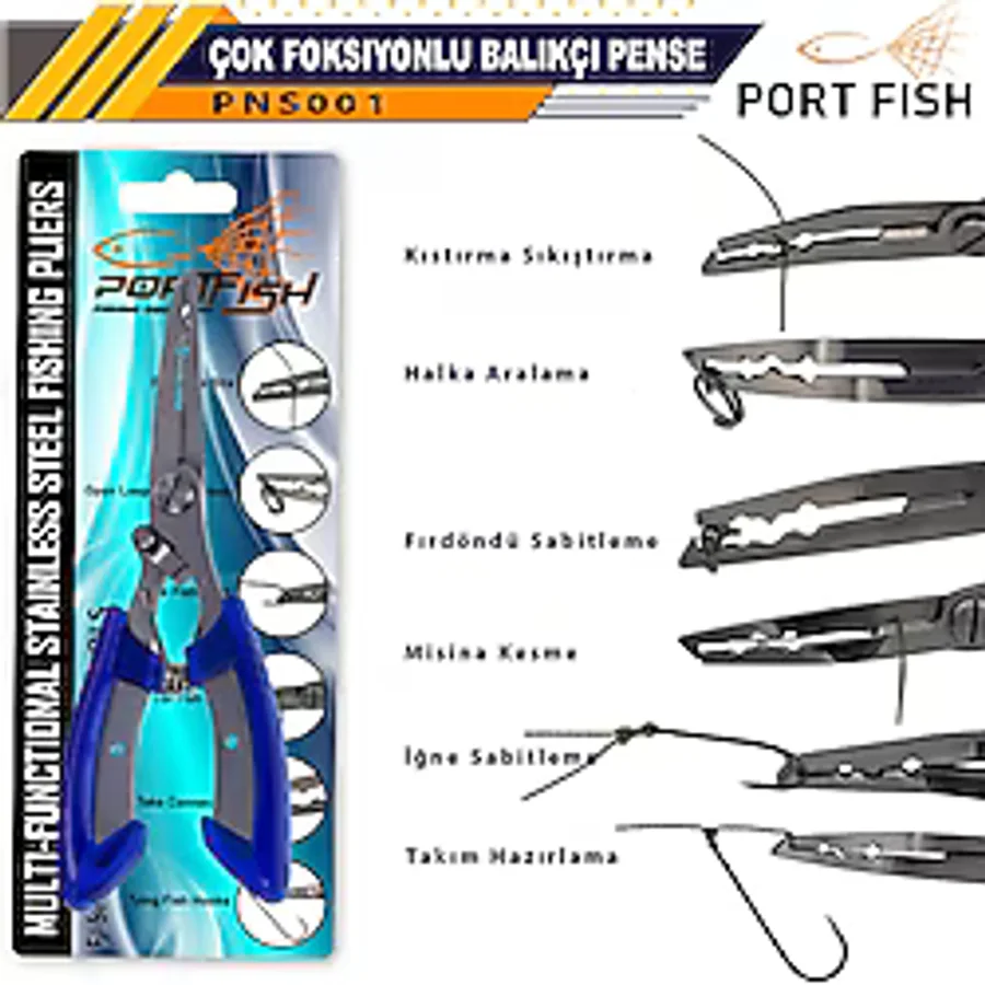 Portfish Çok Foksiyonlu Balıkçı Pensesi Büyük