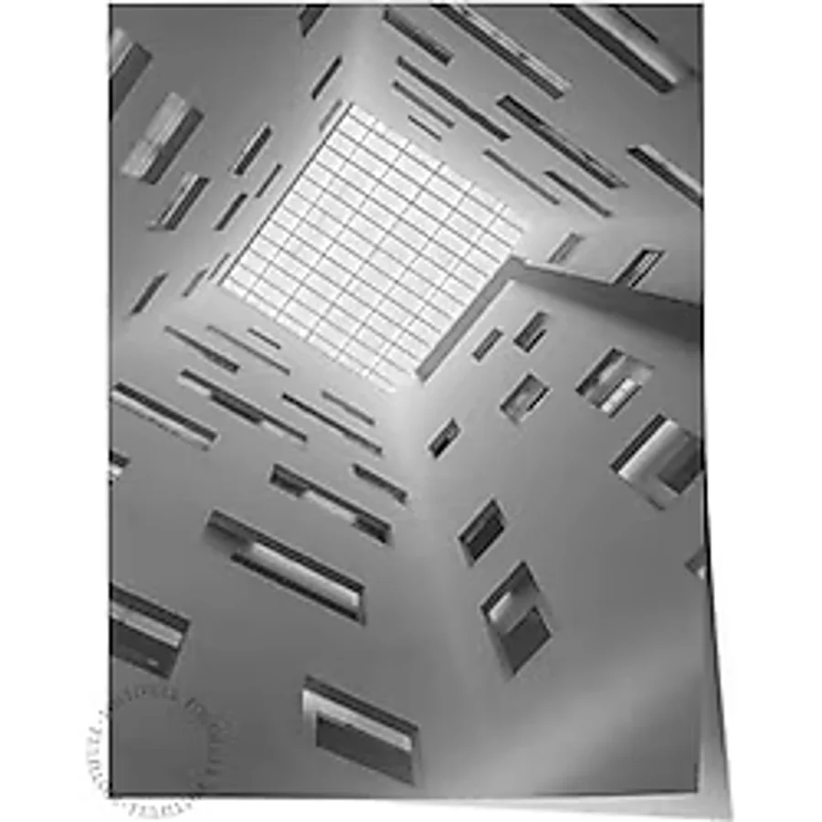 Postifull Mimari Poster, Siyah Beyaz Çerçevesiz Poster, Sanatsal Baskı No:55 Estetik Ofis Duvar Dekoru, Dikey;50 X 70 Renkli - 13