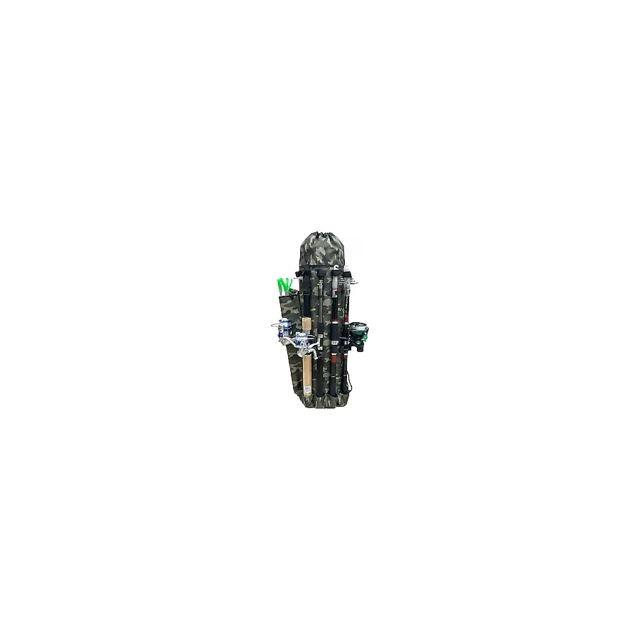 Powerex Kamuflaj Desenli Balıkçı Kamış Ve Olta Taşıma Sırt Çantası-10269