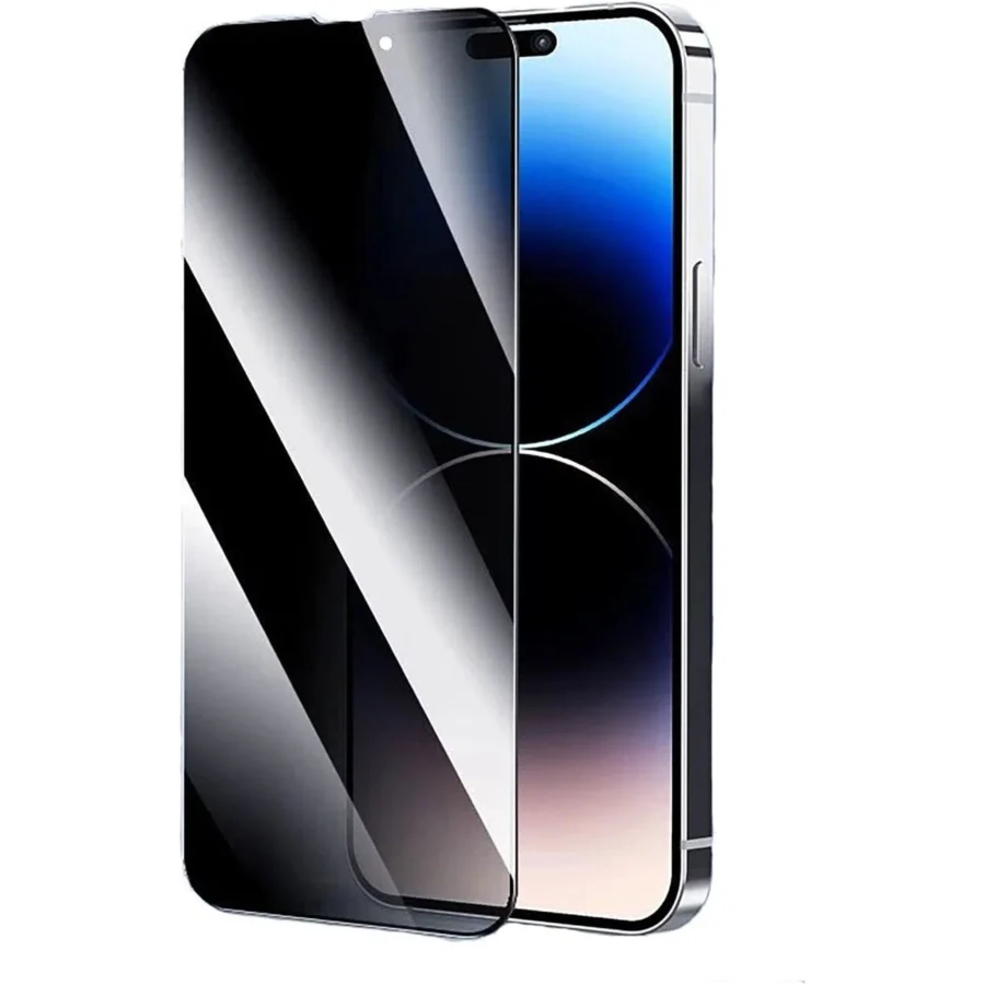 Powerfox Iphone 15 PRO Uyumlu Kırılmaz Cam Privacy Hayalet Tam Kaplayan Ekran Koruyucu