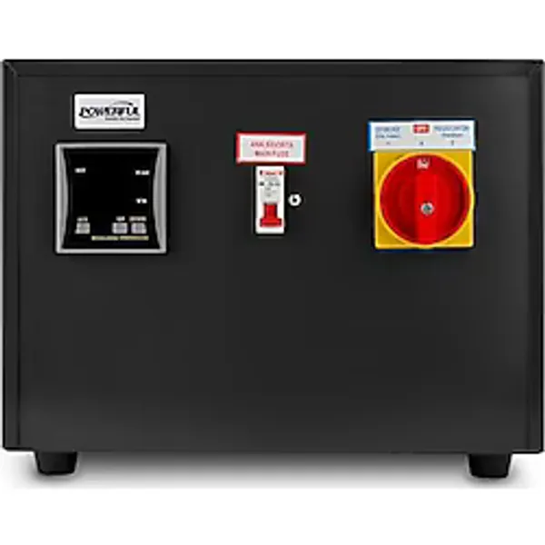 Powerful PSM-1115 15 kVA (15000 VA) Mikro İşlemcili Koruma Üniteli Voltaj Regülatörü Siyah