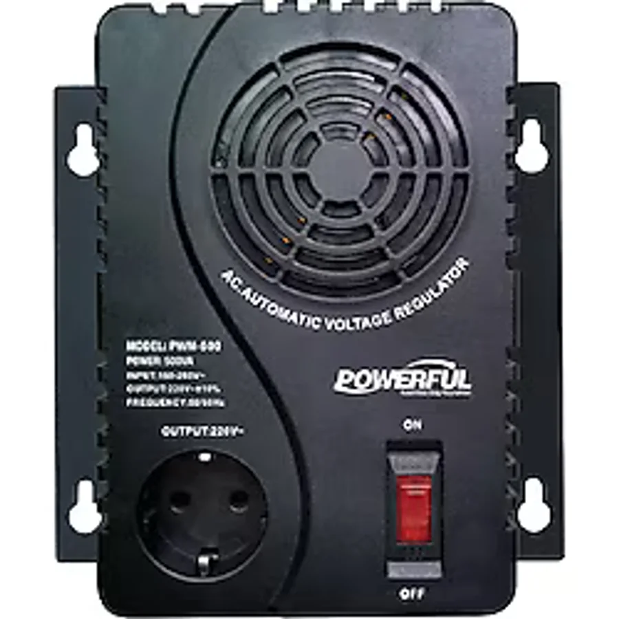 Powerful PWM-500 500VA 250W Kombi, Buzdolabı Otomatik Voltaj Regülatörü