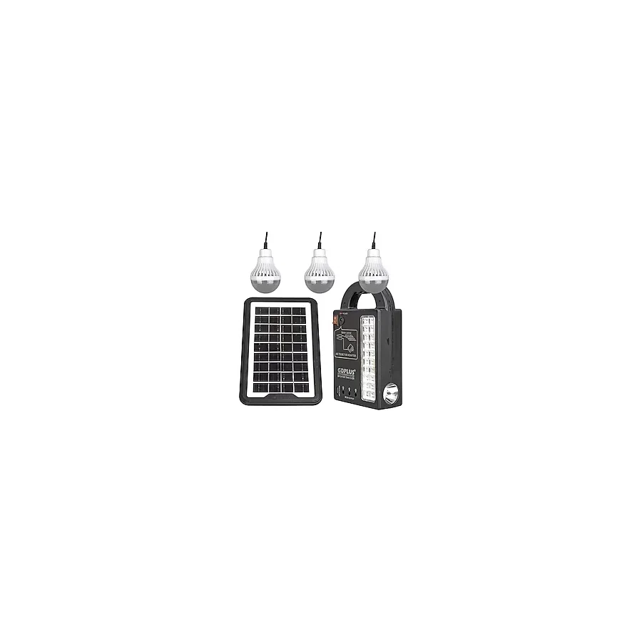 Powermaster Gd-999 Güneş Enerjili Solar Aydınlatma Sistemi 3 Ampullü Powerbank Özellikli Taşınabilir Kamp Seti