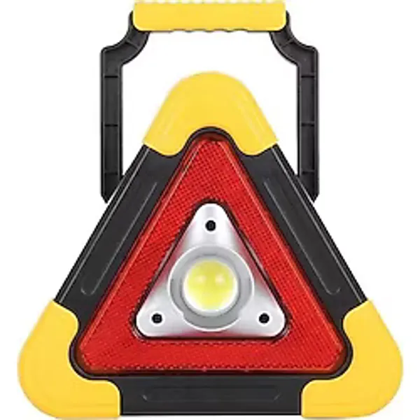 Powermaster HB-6609 Solar Şarjlı 500 Lümen Çok Fonksiyonlu Üçgen Reflektör Işıklı Ikaz Lambası