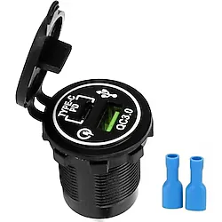Powermaster Ic-266C-5 Pano Tipi Hızlı Şarj Soketi Usb Qc3.0 + Type-C Pd (Otomobil-Tekne Uyumlu)