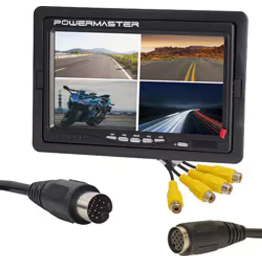 Powermaster PM-16804 7" Dörde Bölünebilen Quad Araç İçi Monitör