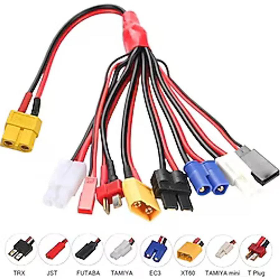 Powermaster Pm-24266 Htrc 8 İn 1 Lipo Batarya Banana Şarj Kablo Seti