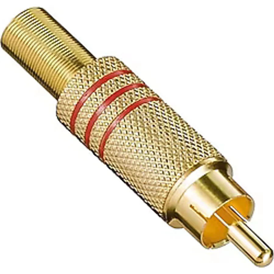 Powermaster Pm-26484 Tos Rca Fiş Metal Gold Erkek Konnektör