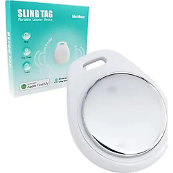 Powermaster PM-27092 Sling Air Tag Apple Find My Uyumlu Akıllı Takip Cihazı Global Konumlandırma - Beyaz