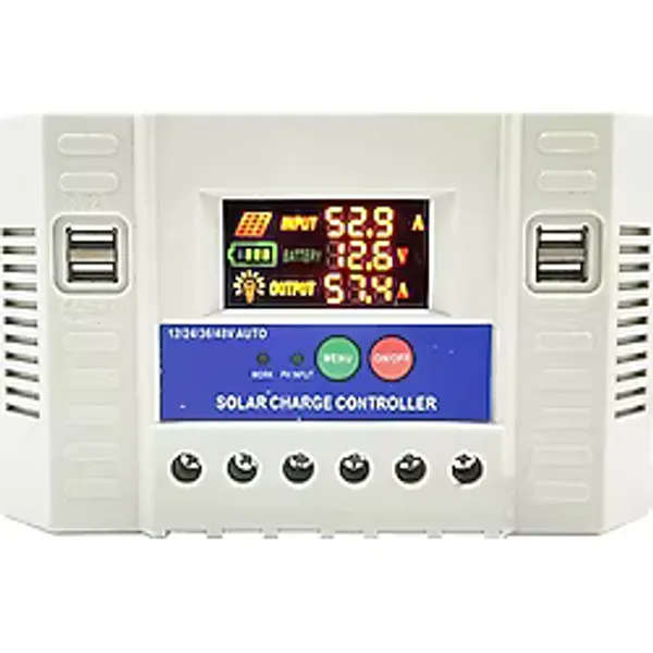 Powermaster PM-50A 12V-24V 10A 4 USB Li Dijital Otomatik Solar Şarj Regülatörü Akü Şarj Kontrol Cihazı 12-24 Volt
