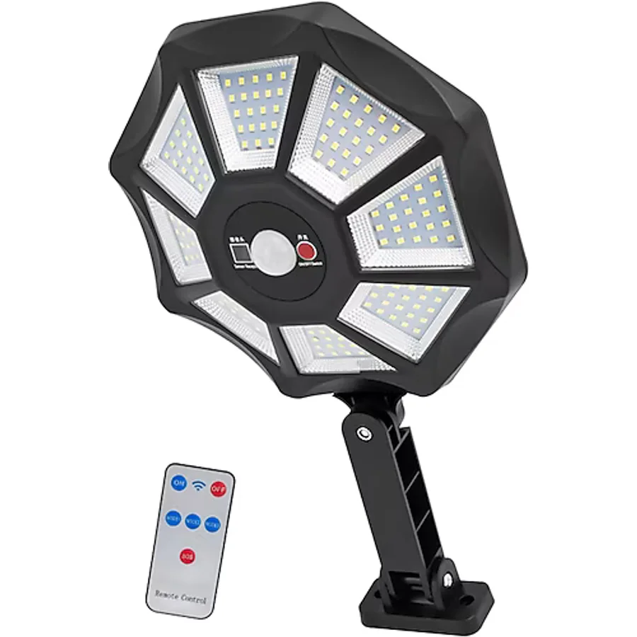 Powermaster ZB-168A Kumandalı Sensörlü Beyaz Solar Bahçe Aydınlatması