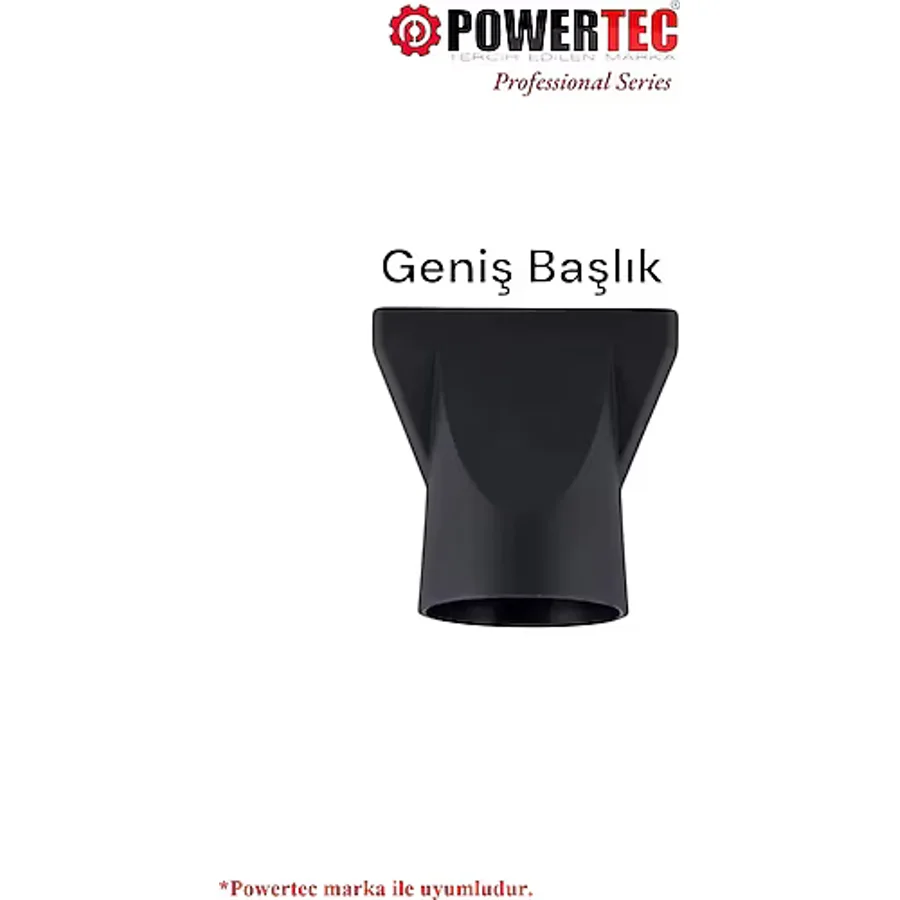Powertec Tr-601/Tr-701/Tr-801/Tr-901 Uyumlu Geniş Fön Başlığı