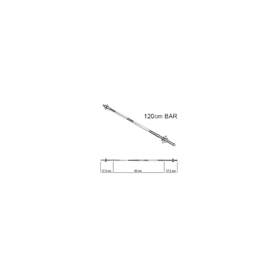 Pozitif 120 cm Krom Uzun Bar (Ağırlık - Halter - Dambıl Barı)