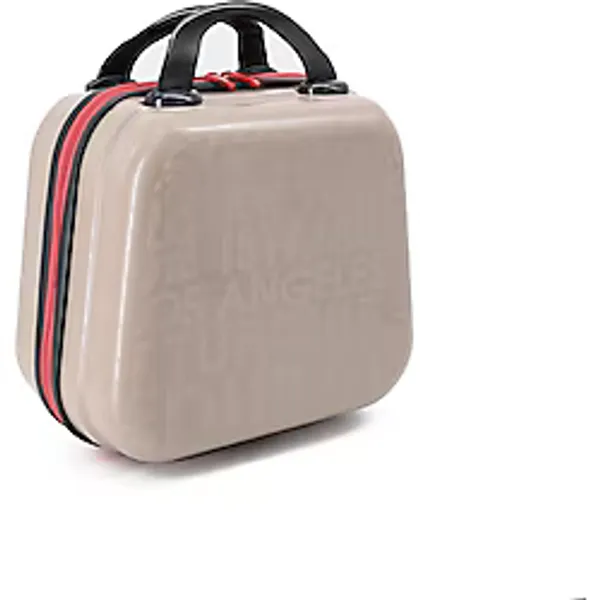 PP Makyaj Çantası 28x17x28 cm Bej Kırmızı