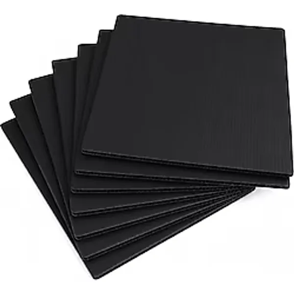 PP Oluklu Mukavva Levha Siyah 100 x 120 cm 5 mm - Dayanıklı Plastik Levha