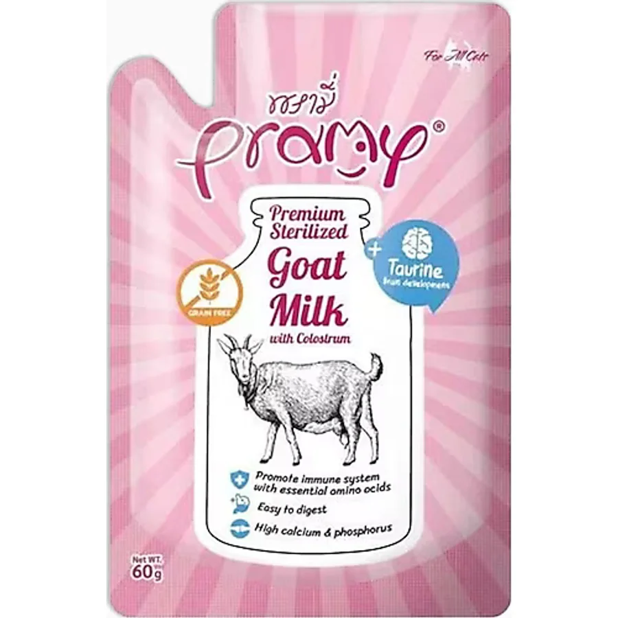 Pramy Kolostrum ve Taurinli 60 gr Yavru Kediler için Sterilize Keçi Sütü