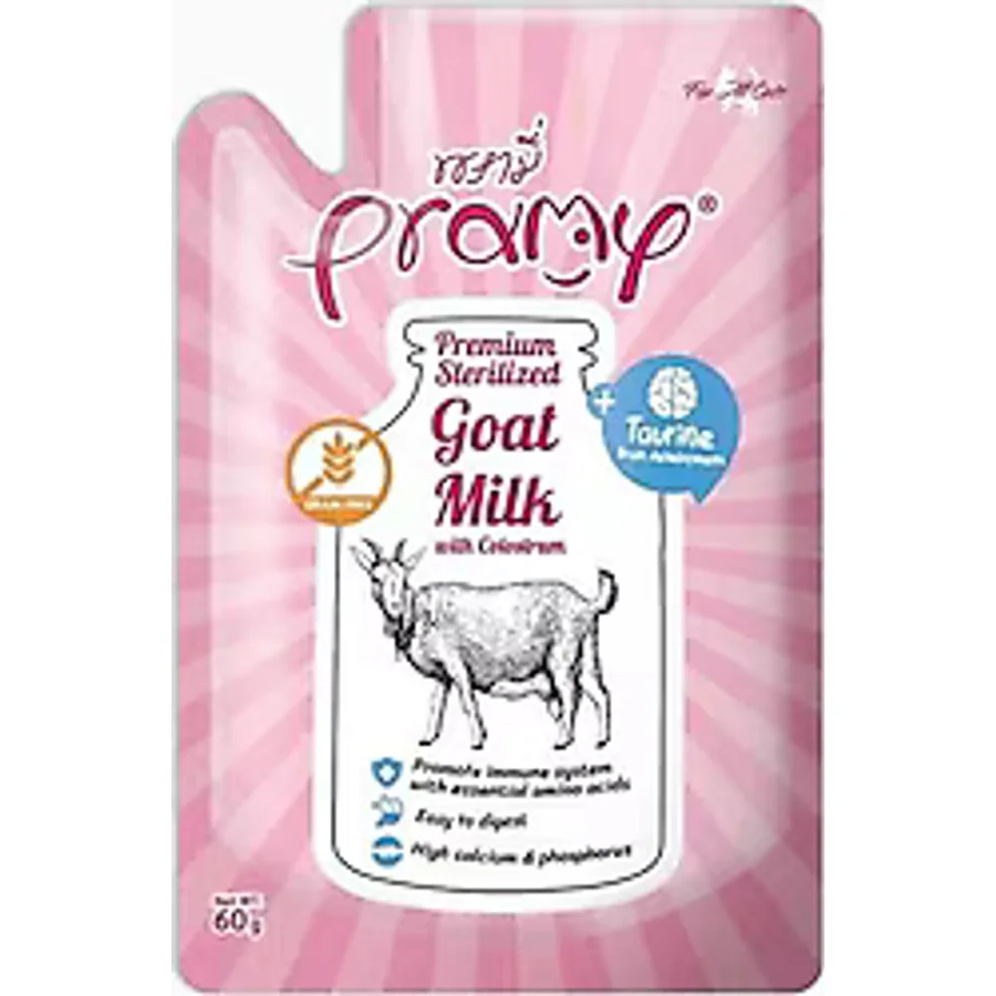 Pramy Kolostrum ve Taurinli 60 gr Yavru Kediler için Sterilize Keçi Sütü