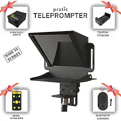 Pratic Prompter Pratic Teleprompter - (Kumanda + Çanta) (Yerli ve Milli Ürün & Yazılım)