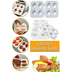 Pratik 4 Lü Içli Köfte Kalıbı Içli Köfte Aparatı - Içli Köfte Kal