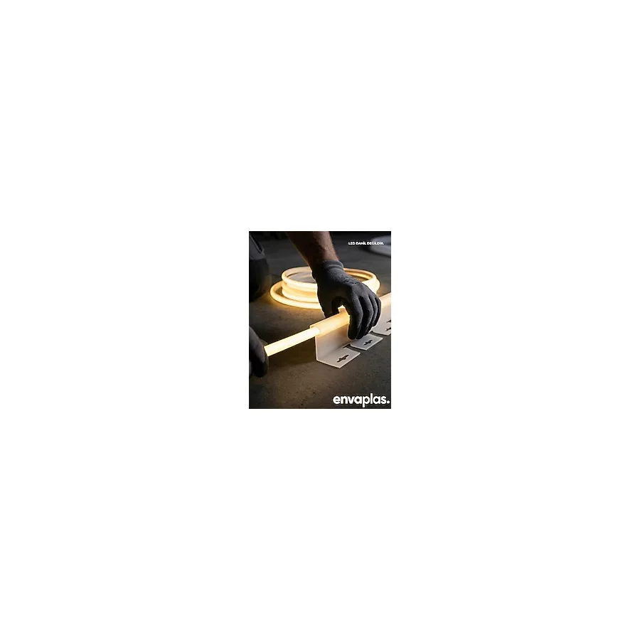 Pratik Garden Envaplas Şeffaf Düz LED Takılabilir Çim Sınırlayıcı 10 mt (2,5 x 4) Çim Taş Toprak Ayırıcı