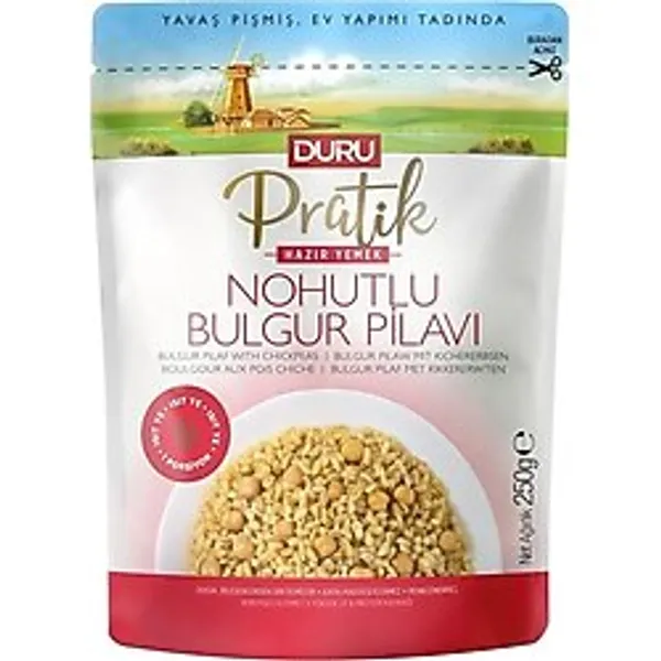 Pratik Hazır Yemek - Nohutlu Bulgur Pilavı 250G, Doğal ve Katkısız Hızlı Hazırlık, Besl - 0,01 gr
